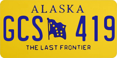 AK license plate GCS419