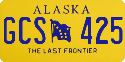 AK license plate GCS425