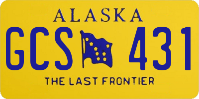 AK license plate GCS431