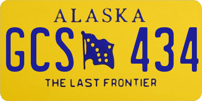 AK license plate GCS434