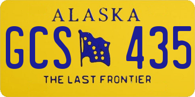 AK license plate GCS435