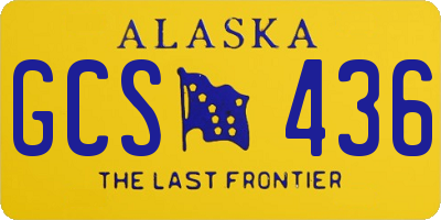 AK license plate GCS436