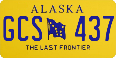 AK license plate GCS437