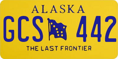 AK license plate GCS442