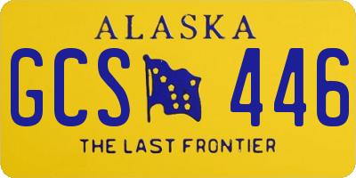 AK license plate GCS446