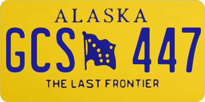 AK license plate GCS447