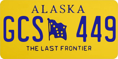 AK license plate GCS449