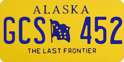 AK license plate GCS452