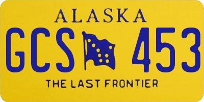 AK license plate GCS453