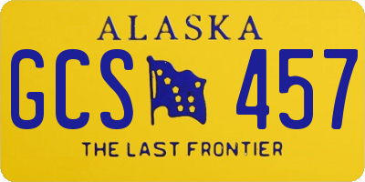 AK license plate GCS457