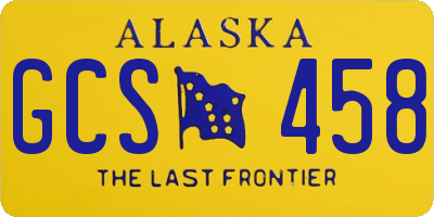 AK license plate GCS458