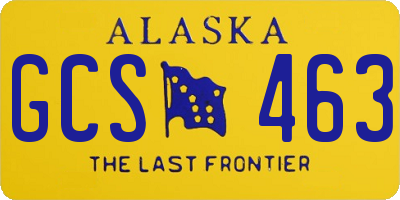 AK license plate GCS463