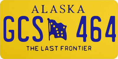 AK license plate GCS464