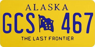 AK license plate GCS467