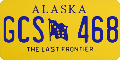 AK license plate GCS468