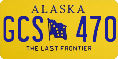 AK license plate GCS470