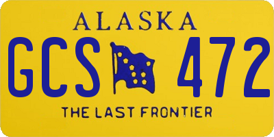 AK license plate GCS472