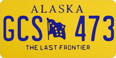 AK license plate GCS473