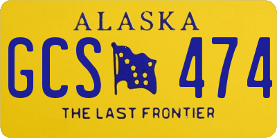 AK license plate GCS474