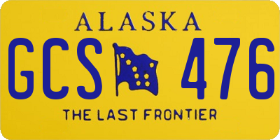AK license plate GCS476