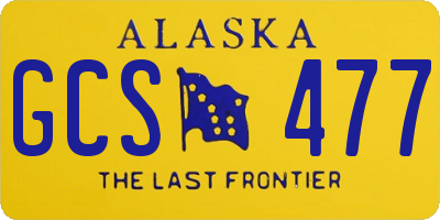 AK license plate GCS477