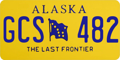 AK license plate GCS482