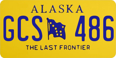 AK license plate GCS486