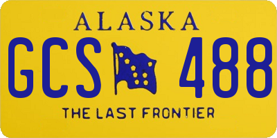 AK license plate GCS488
