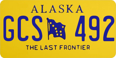 AK license plate GCS492