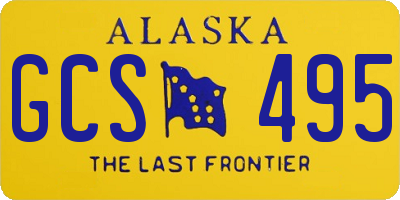 AK license plate GCS495