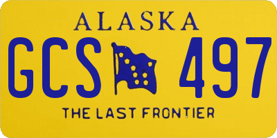 AK license plate GCS497