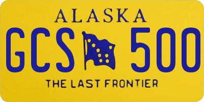 AK license plate GCS500