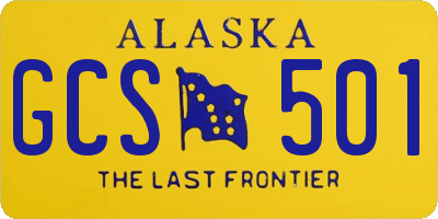 AK license plate GCS501