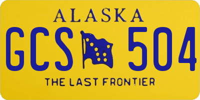 AK license plate GCS504