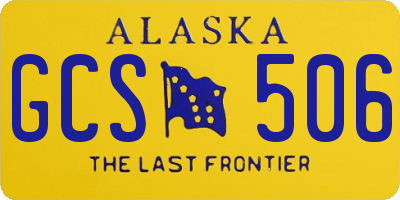 AK license plate GCS506