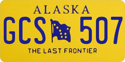 AK license plate GCS507