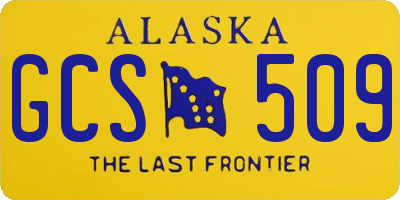 AK license plate GCS509