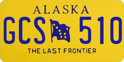 AK license plate GCS510
