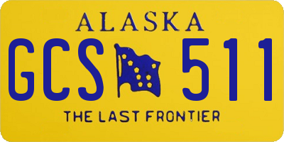 AK license plate GCS511