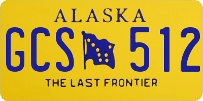 AK license plate GCS512