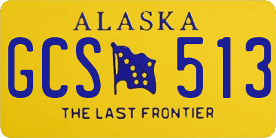 AK license plate GCS513