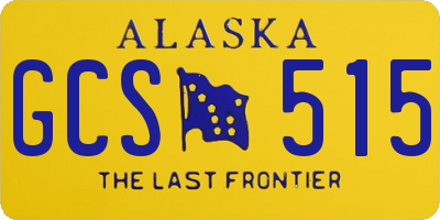 AK license plate GCS515