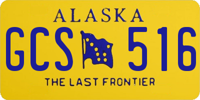 AK license plate GCS516
