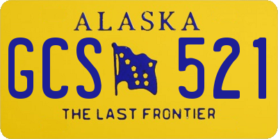 AK license plate GCS521