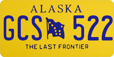 AK license plate GCS522