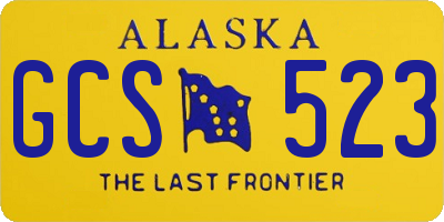 AK license plate GCS523