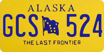 AK license plate GCS524