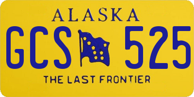 AK license plate GCS525