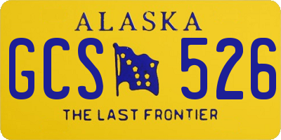 AK license plate GCS526