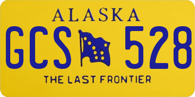 AK license plate GCS528